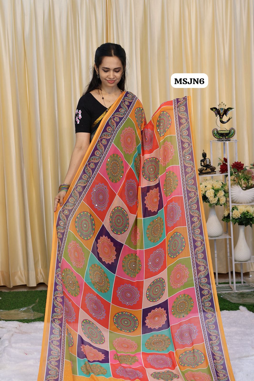Masakali sarees with mirron work😍😎📚