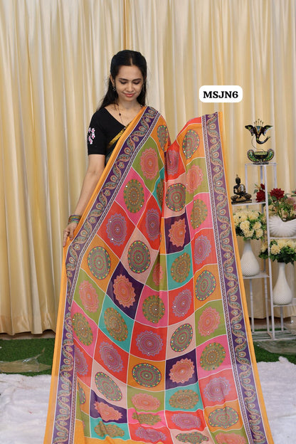 Masakali sarees with mirron work😍😎📚