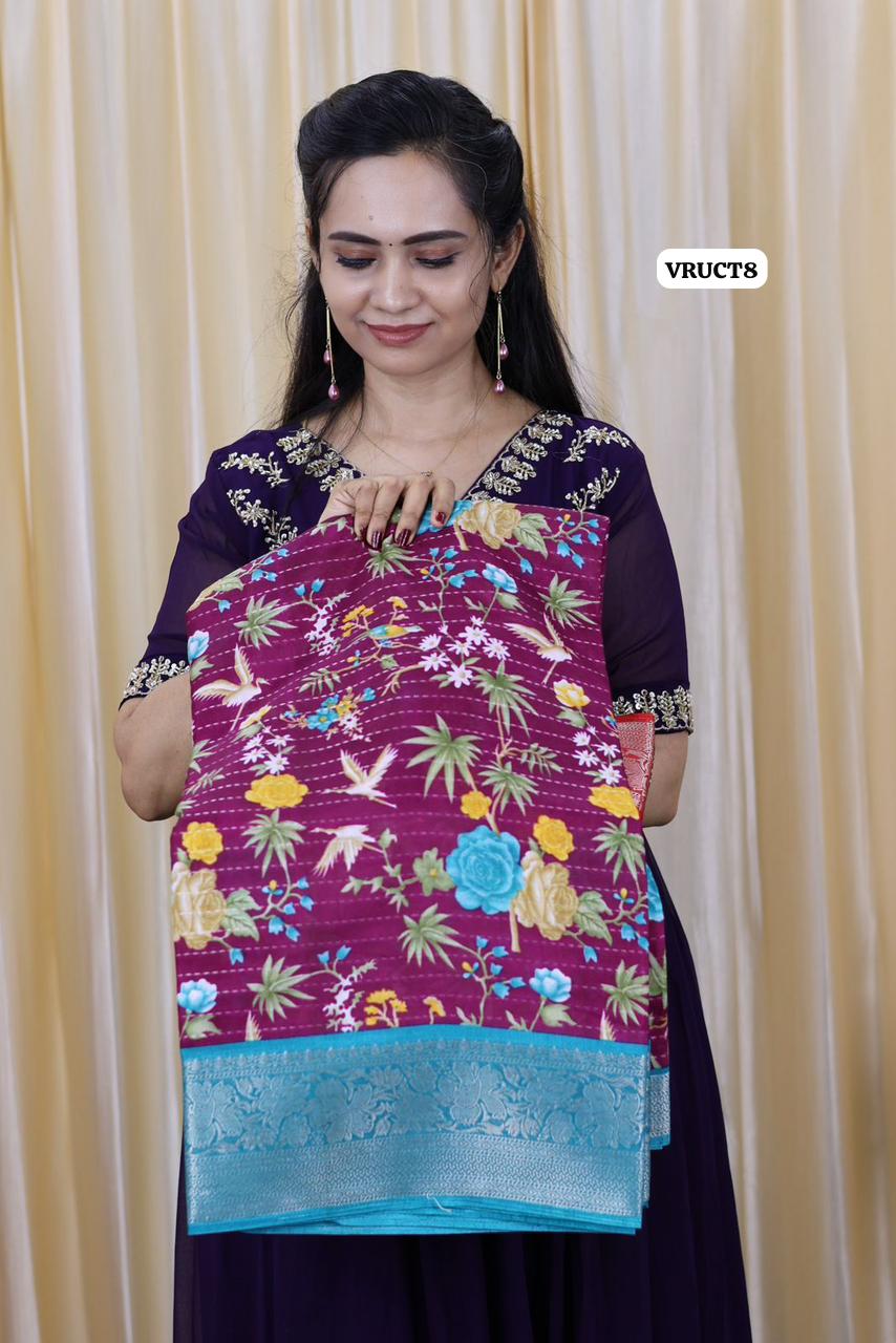 Muslin cotton saree😍Ⓜ️