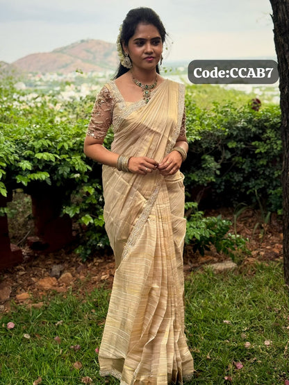 Bridal Tissue silk saree with running blouse 🥳