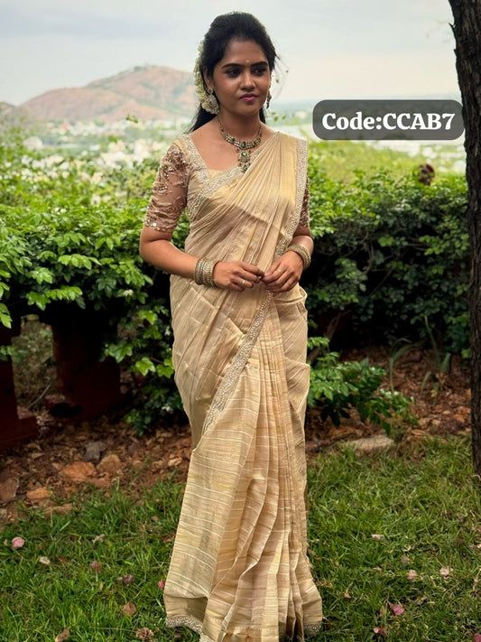 Bridal Tissue silk saree with running blouse 🥳