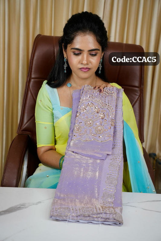 Prebook Space silk with jarkhand diamond work saree-prebook😍😎⏰📚