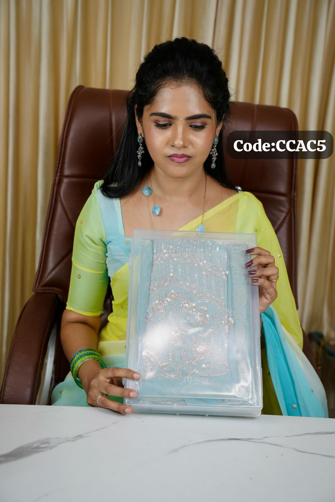 Space silk with jarkhand diamond work saree🎁