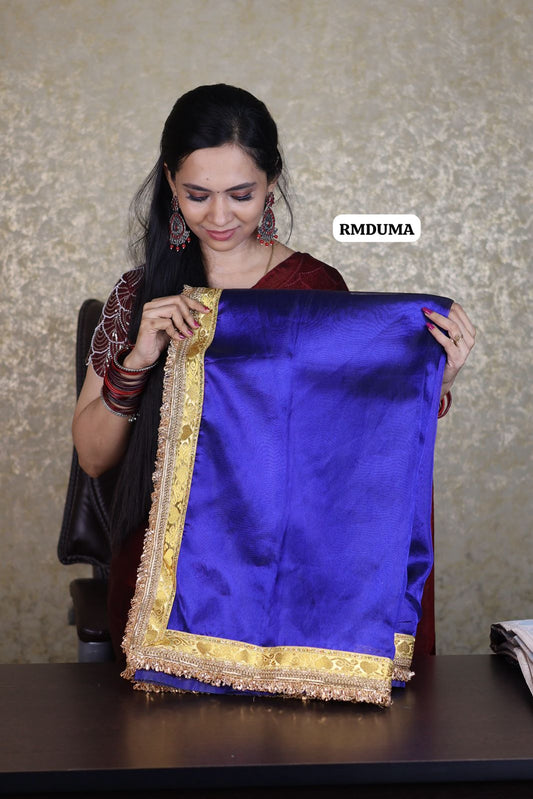 Tissue semi soft silk saree with lace work border❌