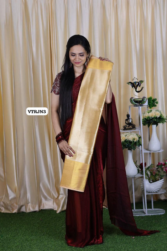 Aadi offer🌹Kanchi inspired semi silk saree😍