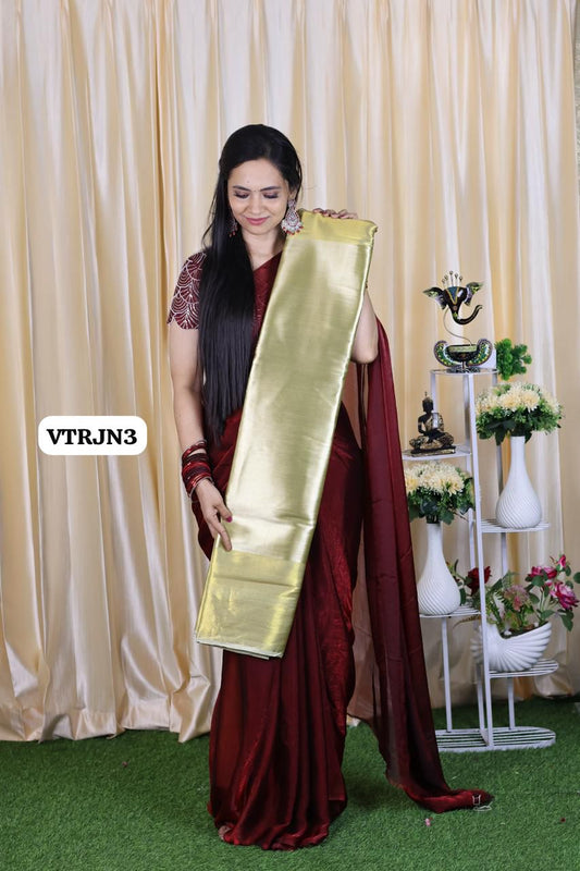 Kanchi inspired semi silk saree😍🥳