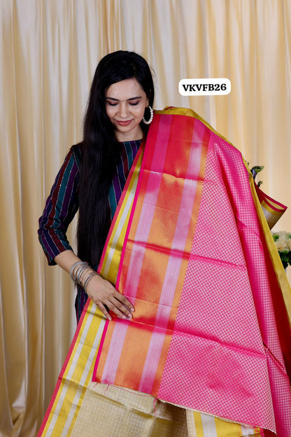 Kajal Aggarwal inspired katan semi soft silk saree😍