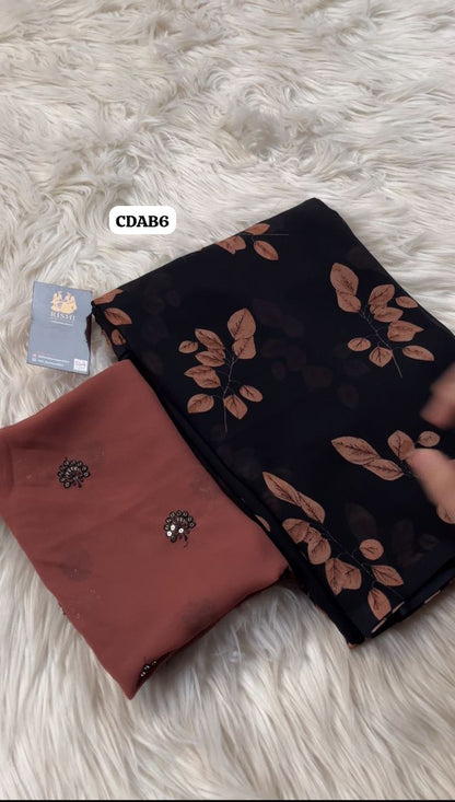 Soft georgette saree 😍😎📚