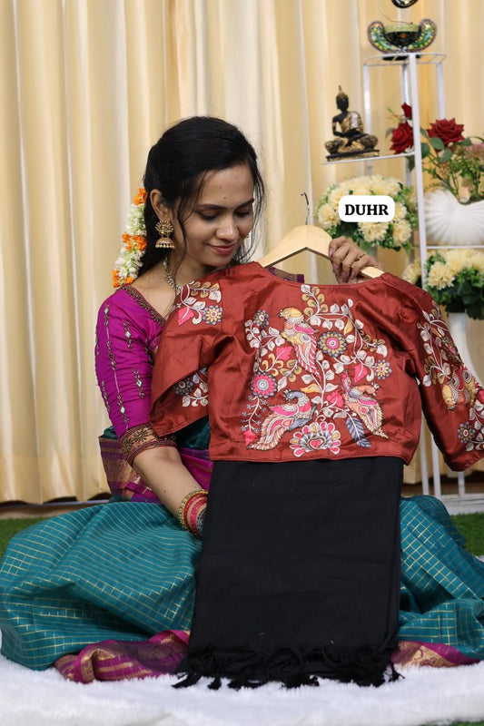 Kadhi cotton with readymade blouse 😍🥳(32-40 Alterable)