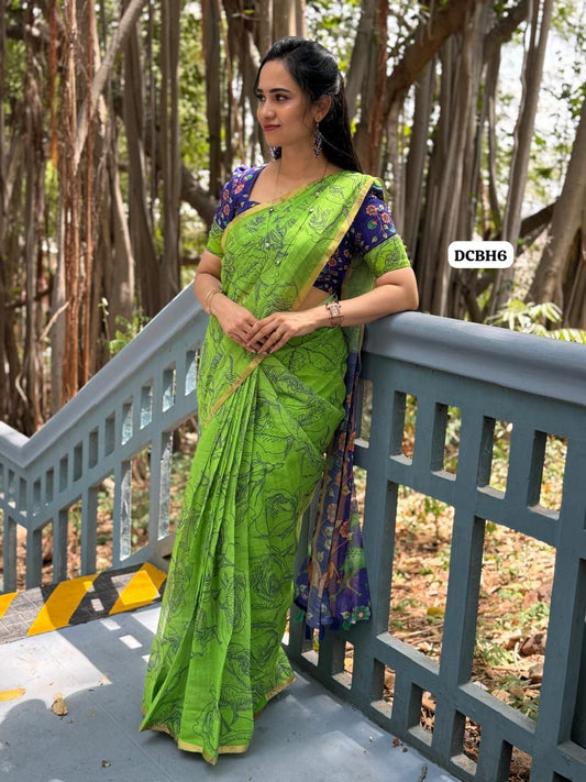 Linen cotton saree-😍😎📚