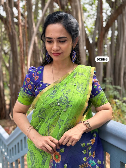 Linen cotton saree-😍😎📚