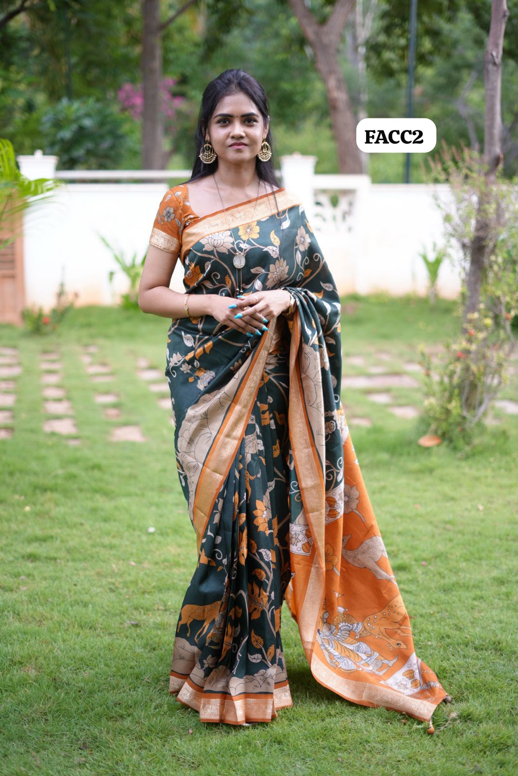 Tussar with viscose border
🥳