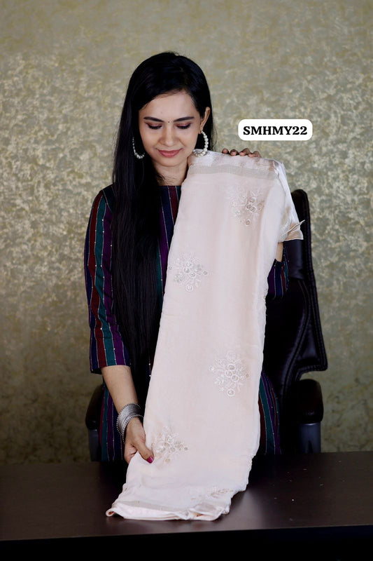 Viscose georgette saree 🥳