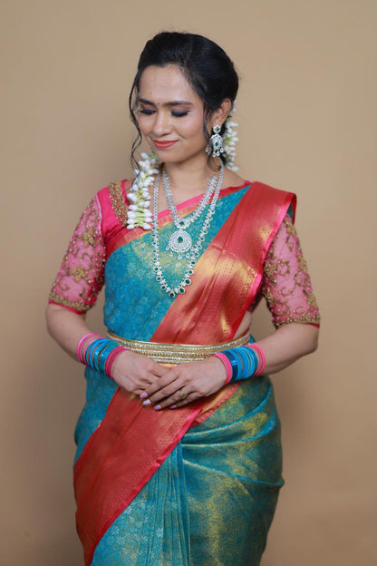 Bridal kanchi semi soft silk saree🥳✅Prebook