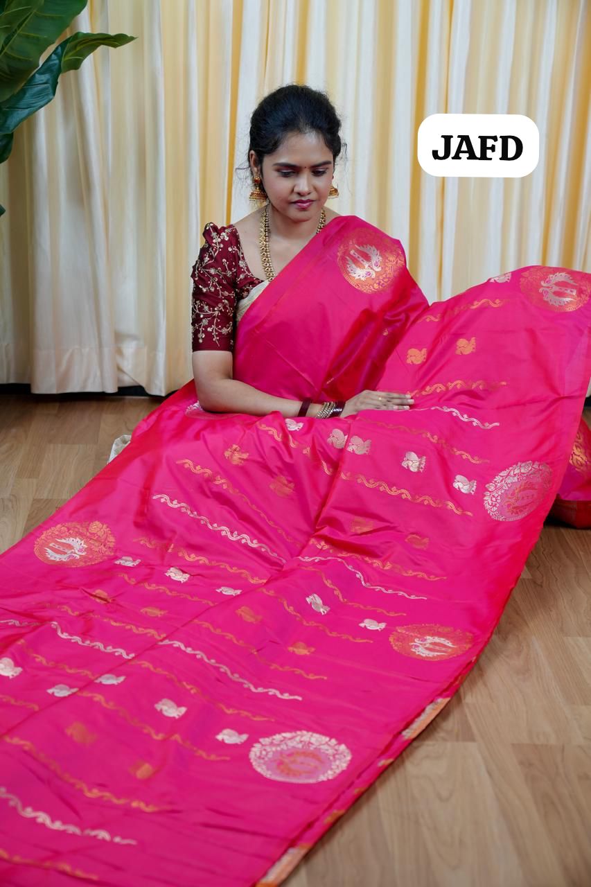 Border less Kanchi silk dual shade😎🥰