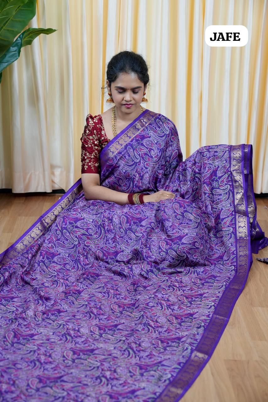 Soft dola silk with Kanchi style border🥰😎