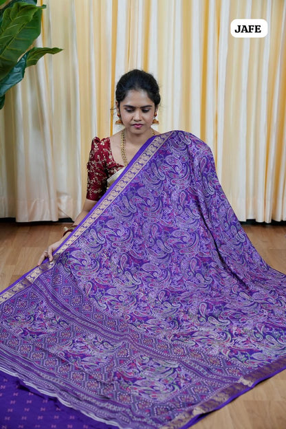 Soft dola silk with Kanchi style border🥰😎