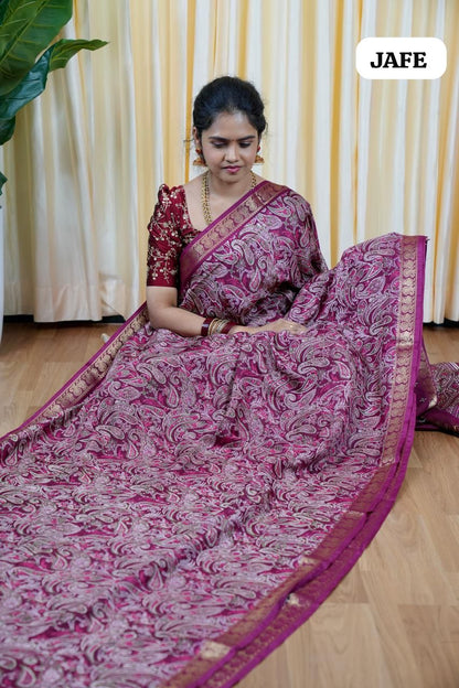 Soft dola silk with Kanchi style border😎🥰