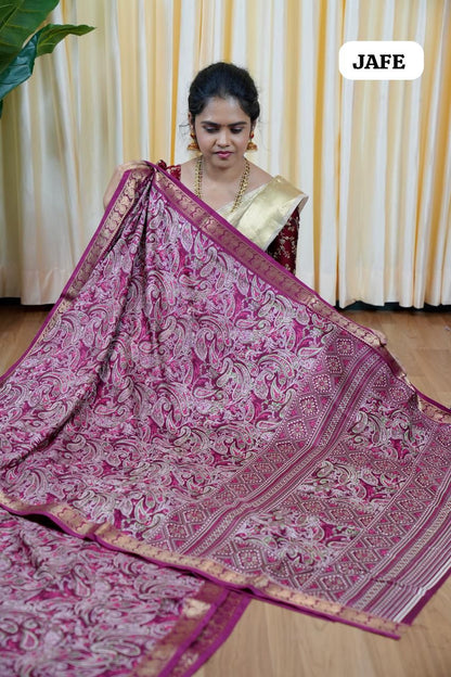 Soft dola silk with Kanchi style border😎🥰