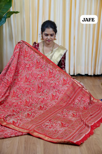 Soft dola silk with Kanchi style border😎🥰