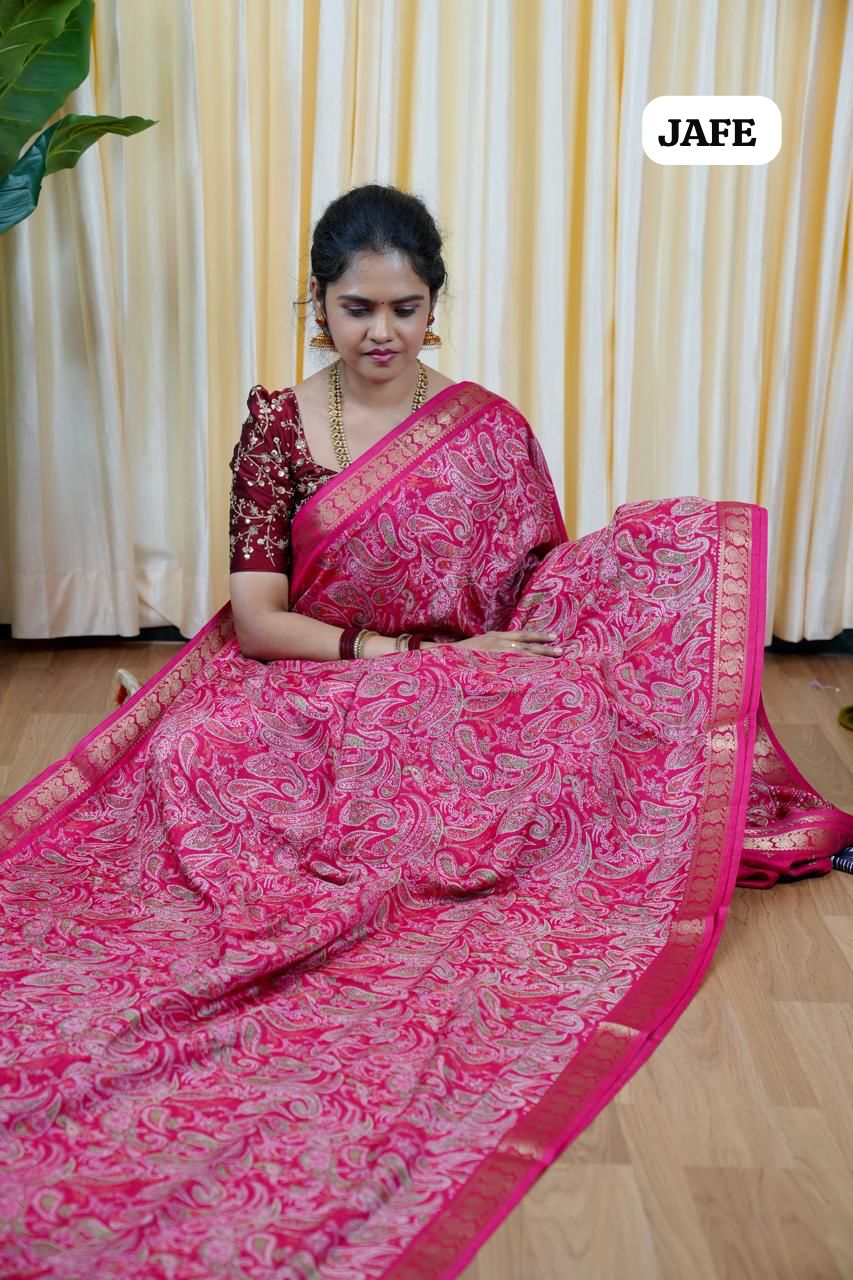 Soft dola silk with Kanchi style border🎁