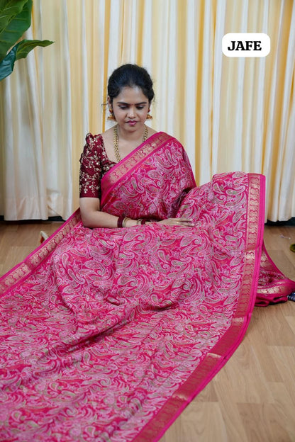 Soft dola silk with Kanchi style border🎁