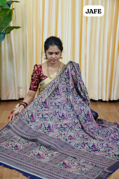 Soft dola silk with Kanchi style border😎🥰