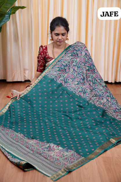 Soft dola silk with Kanchi style border😎🥰