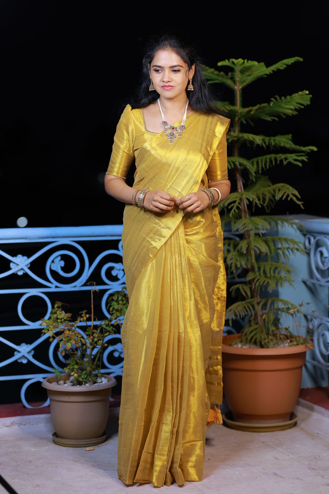Soft tissue cotton saree 😍