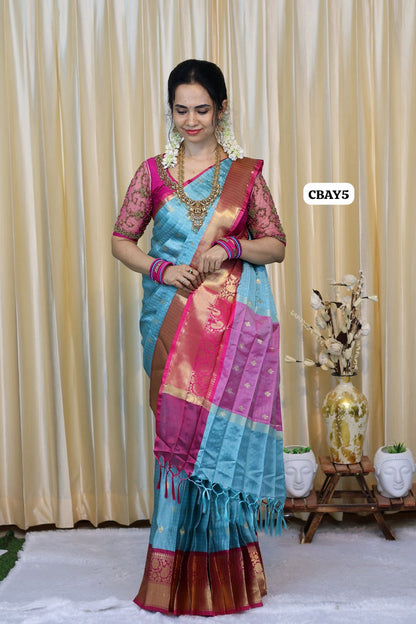 Soft Katan silk saree 🥳