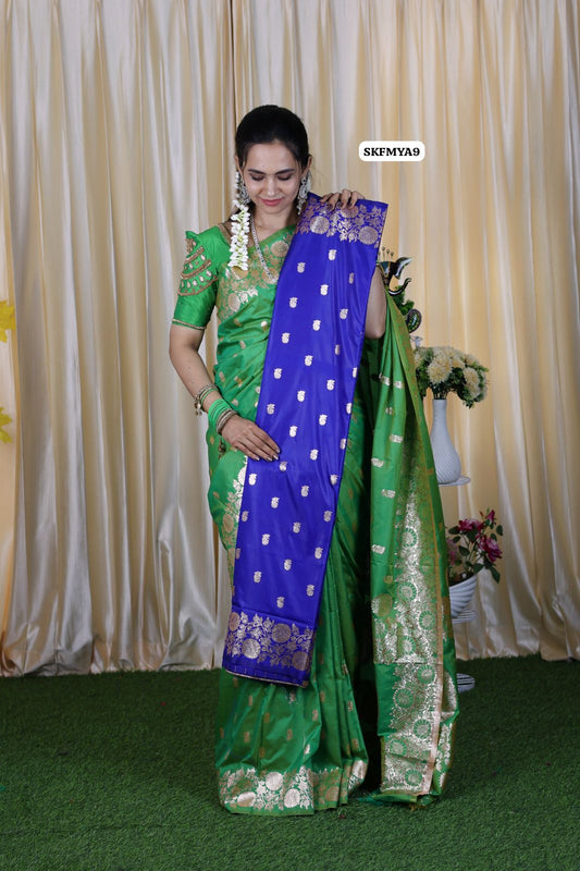 Offer 🤩Dual shadesemi soft silk saree with trending design 🤗