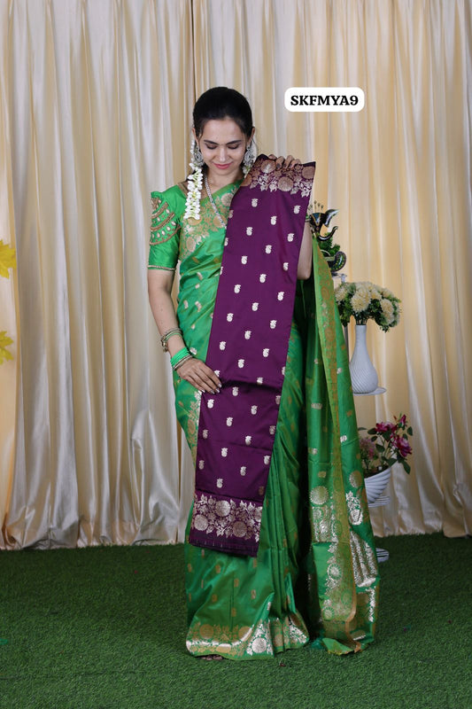 Offer Dual shade semi soft silk saree with trending design🥳