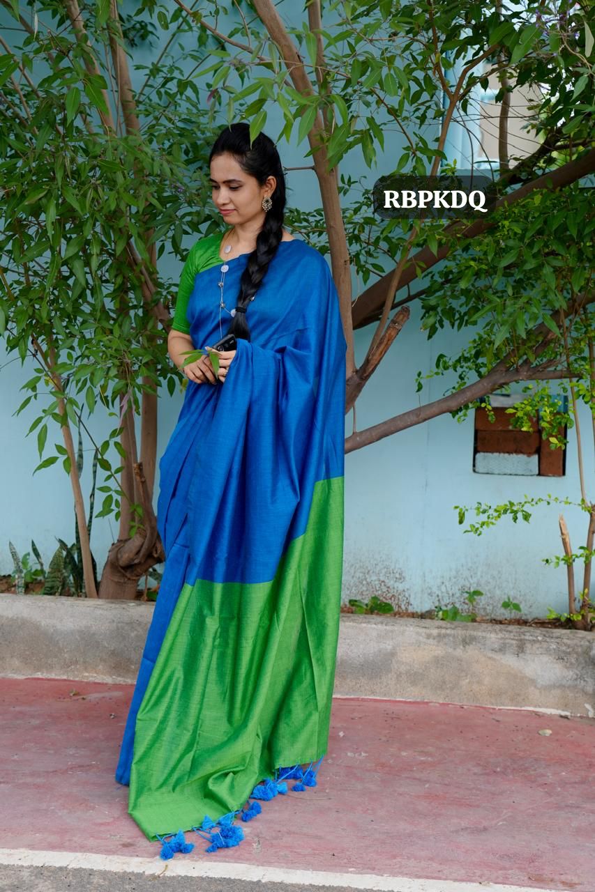 Double shaded kadhi cotton saree🥳