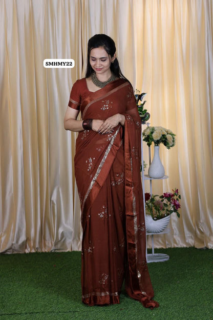 Viscose georgette saree🥳