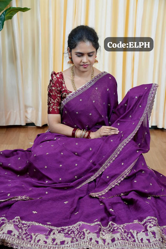 Half saree with stitched blouse and skirt 🥳