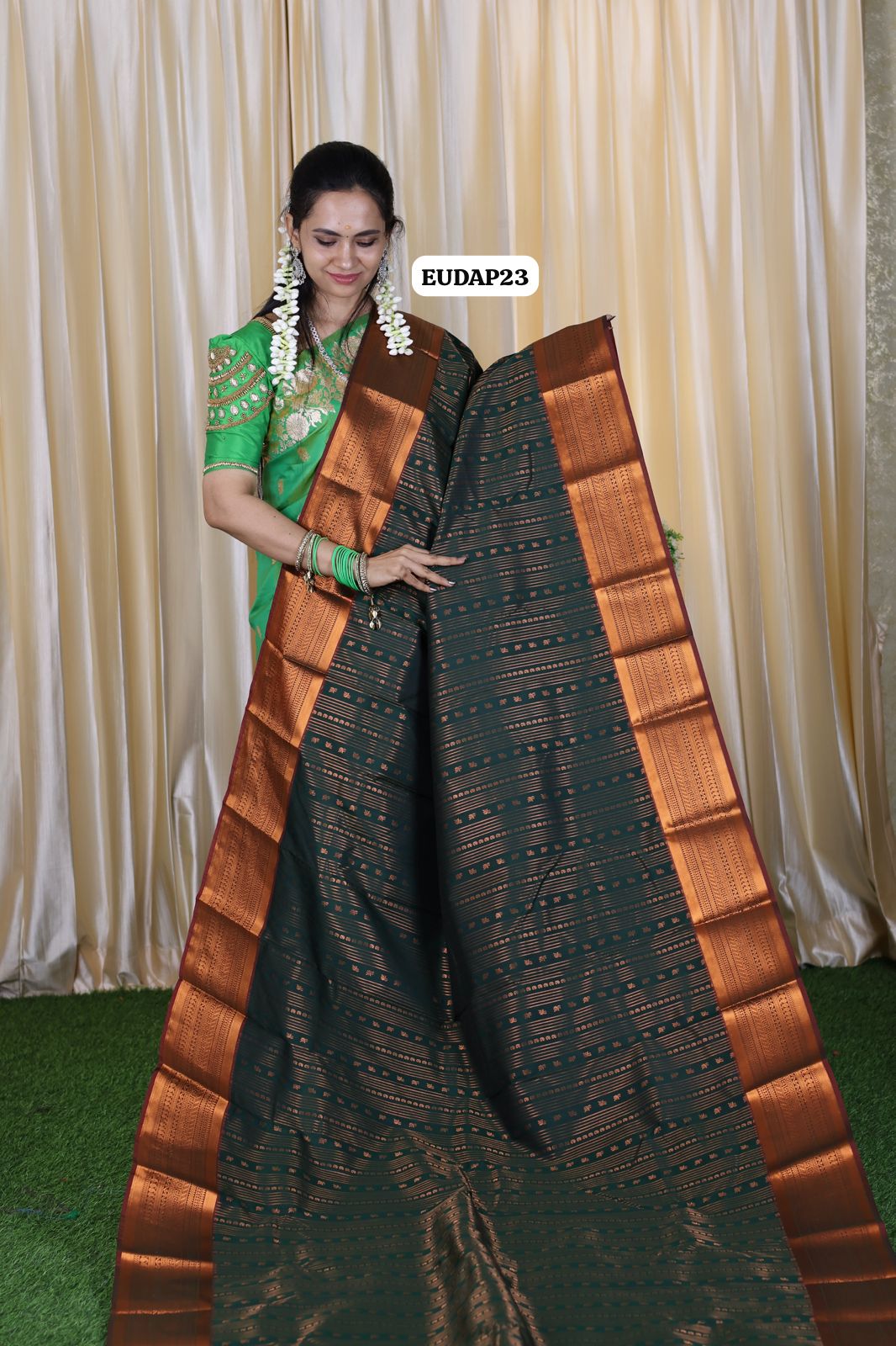 Aadi offer🤩Premium Kanchi semi soft silk saree Vairoosi design 🤗