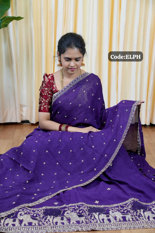 Half saree with stitched blouse and skirt 🥳