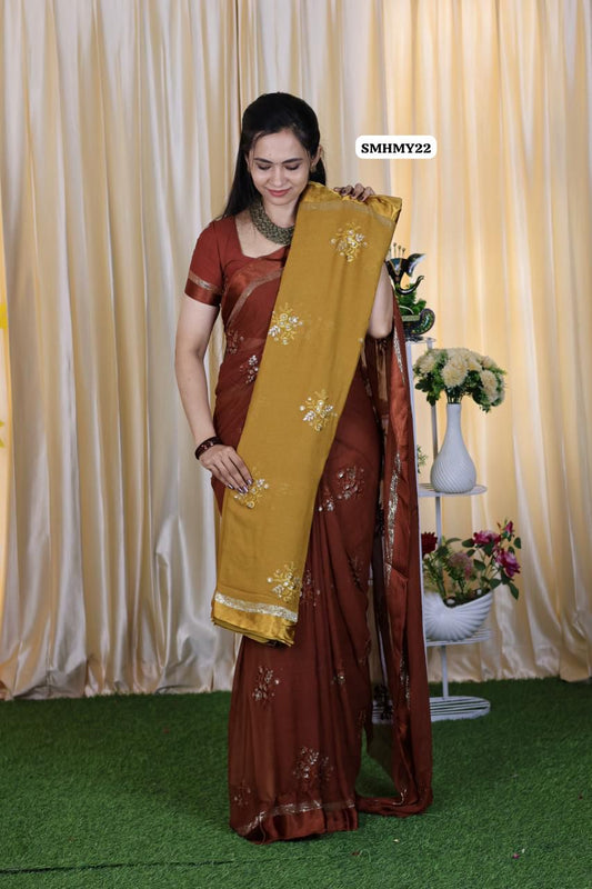 Viscose georgette saree 😍🥳