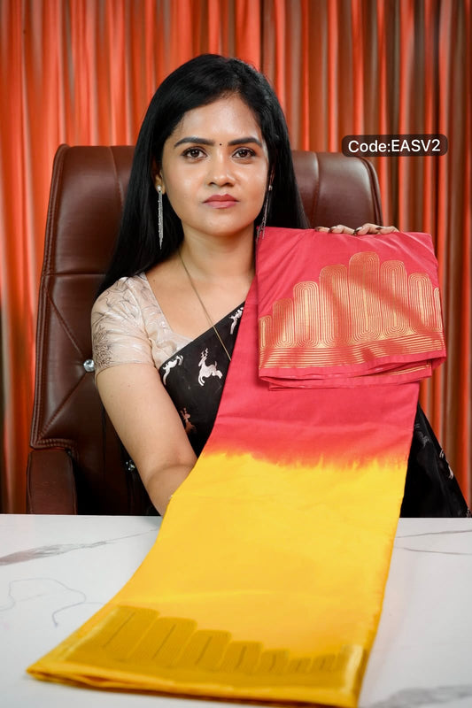 Premium warm silk sarees with contrast colour🥳