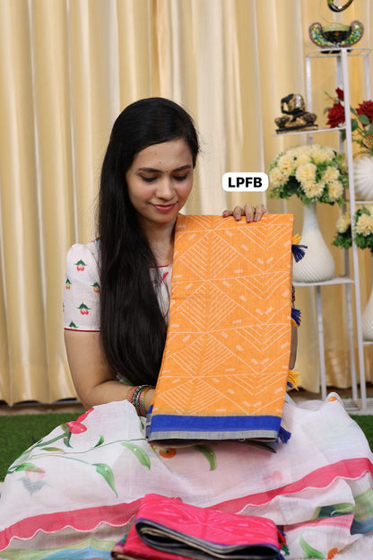 Linen cotton saree😍😎📚