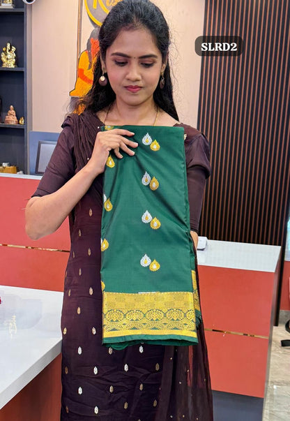 Premium  Bridal semi silk saree🍏🍄