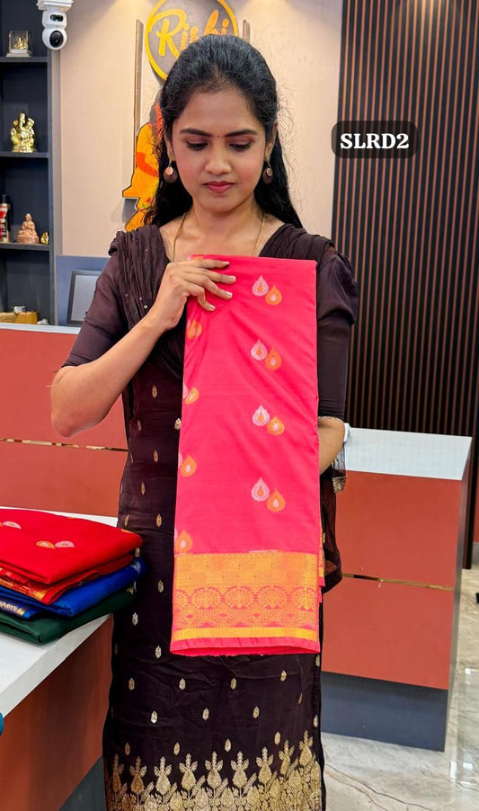 Premium bridal semi silk saree 🍏🍄