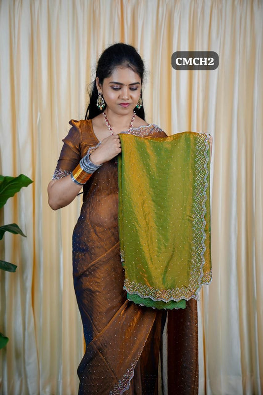 Premium space silk sarees with Full heavy pure Zarkan work🥳MH