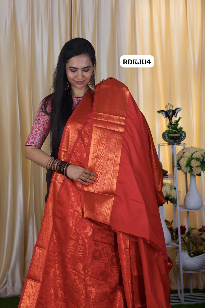 Nikkigalrani inspired saree chilly red colour 🥳