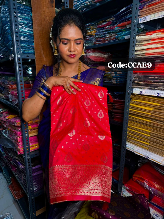 Kanchi semi silk saree🥰😎📚
