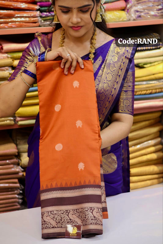 Gadwal semi silk saree🌈🥰😎📚