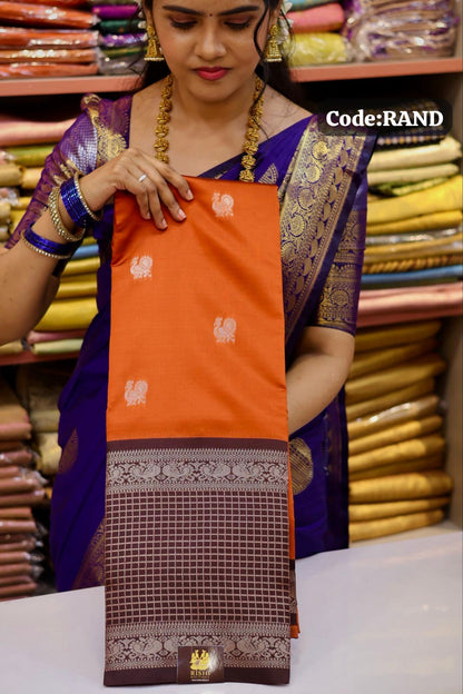 Gadwal semi silk saree🌈🥰😎