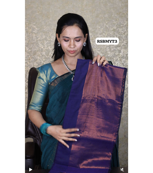 Mulmul cotton saree light weight with running blouse 🥳