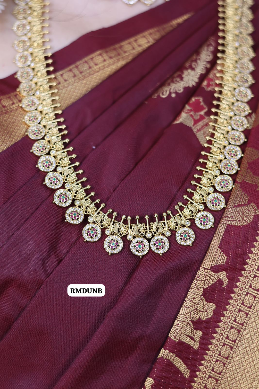 Real gold like imitation jewellery 😍😎midlength kasu malai