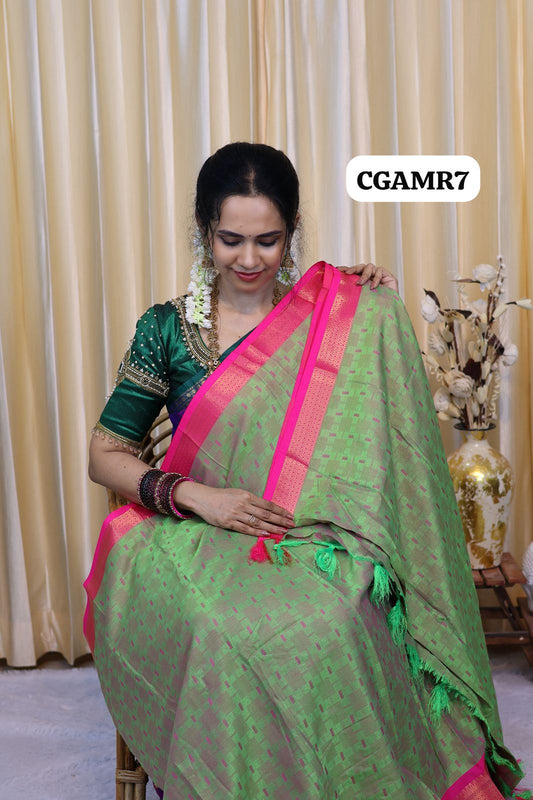 Semi Silk Saree😍😎📚🌈
